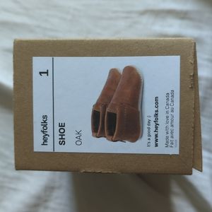 Hey Folks Size 1 Oak Soft Sole Shoe